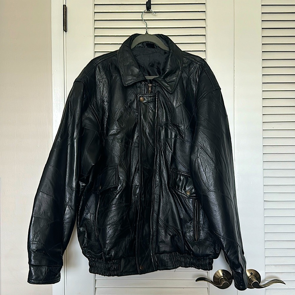 Vintage leather jacket 2xl